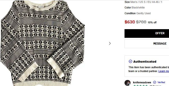 Saint Laurent Maglioni & Felpe: Sain Laurent Pullover/ pull SX / S – Usato da Collonges venduto da Auganien 8