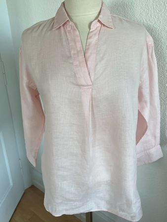 UNIQLO Damen Bluse, 100% Leinen, Gr. XS, Rosa