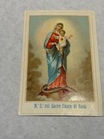 Antikes Andachts- Heiligenbild, N.S. del Sacro Cuore