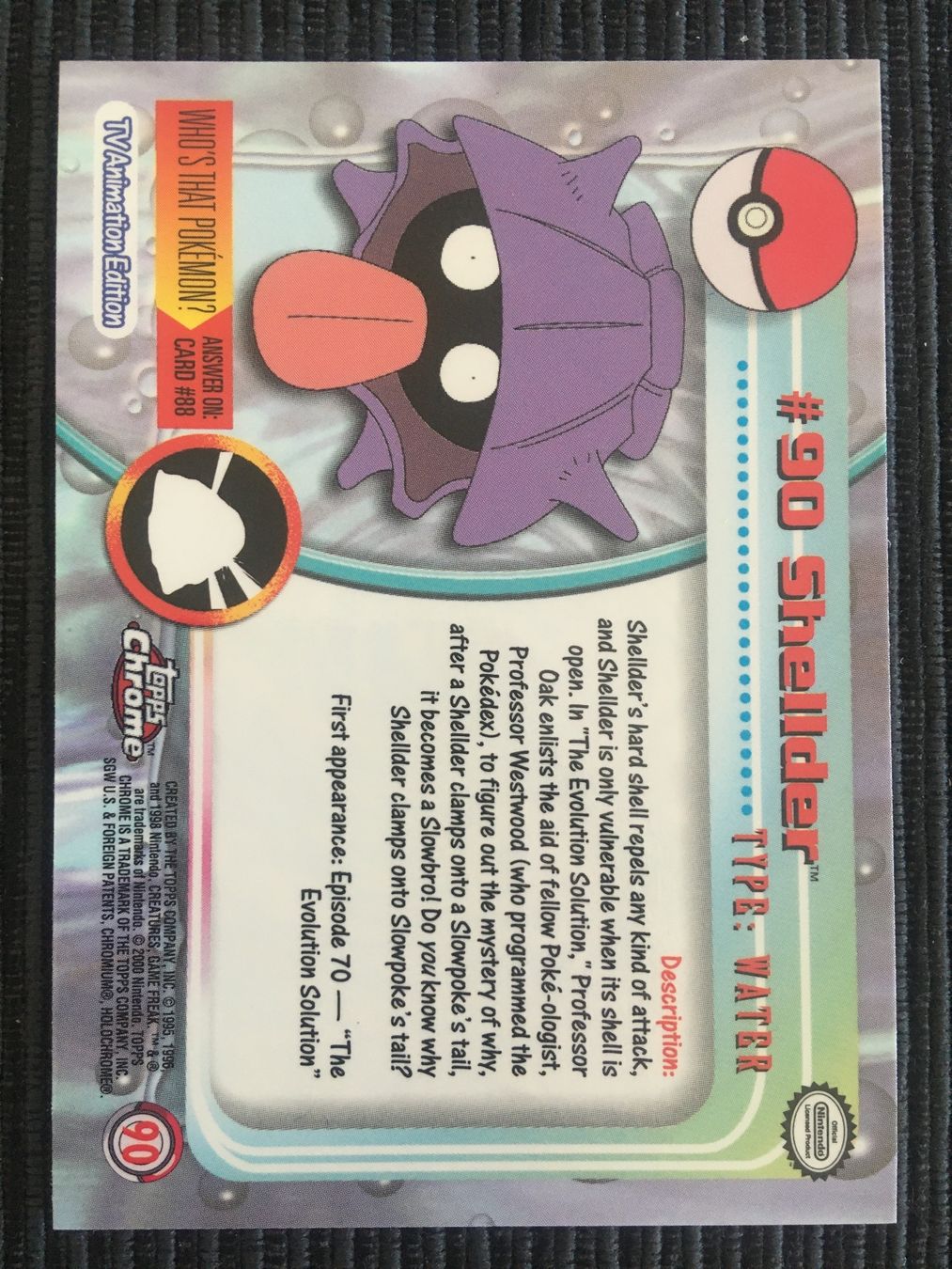 Pokémon Carte collezionabili: Pokemon Shellder Holo Topps Chrome Series 2 vintage 2000 – Nuovo (secondo la descrizione) da Wabern venduto da Collectfun 1