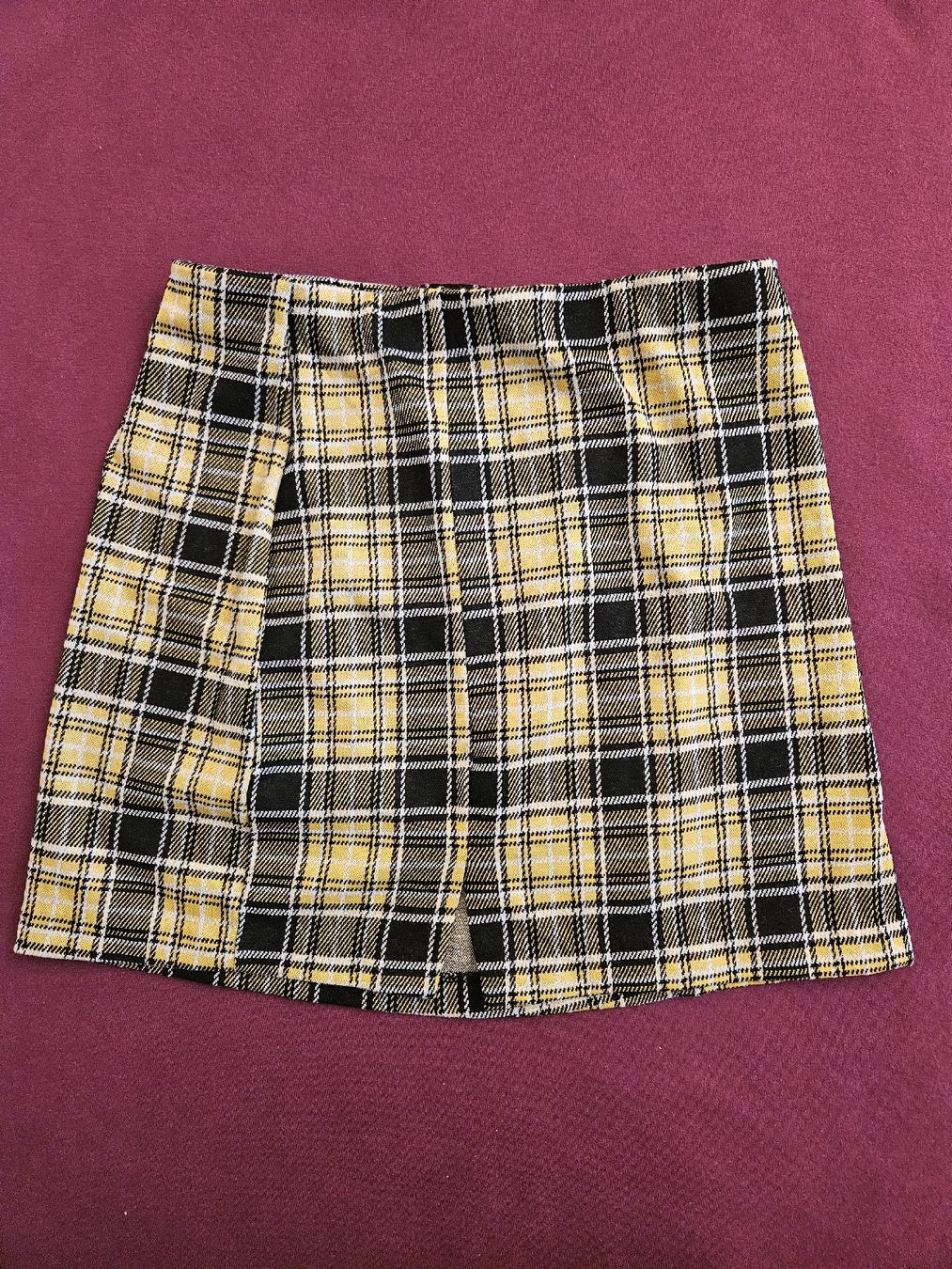 H&M Gonne: H&M Yellow Plaid Mini Skirt - Size S – Nuovo (secondo la descrizione) da Basel venduto da yat_r699