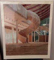 Druck Christo Jeanne-Claude verhüllte Treppe gerahmt