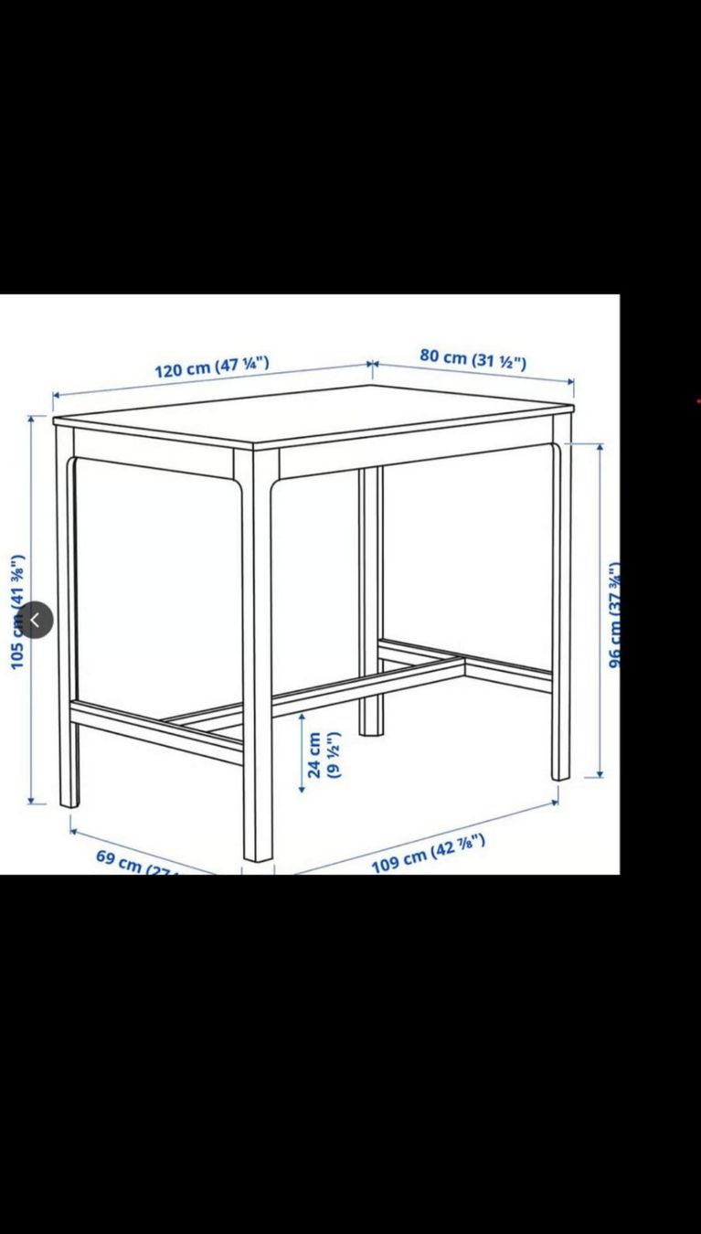 Ikea Set de table et chaises: Bartisch Ikea Ekadalen + 4 Stühle – D'occasion à Cham par don_dcj8 1