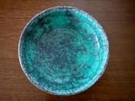 Schale Keramik türkis-blau cracks ca. 15 cm Durchmesser
