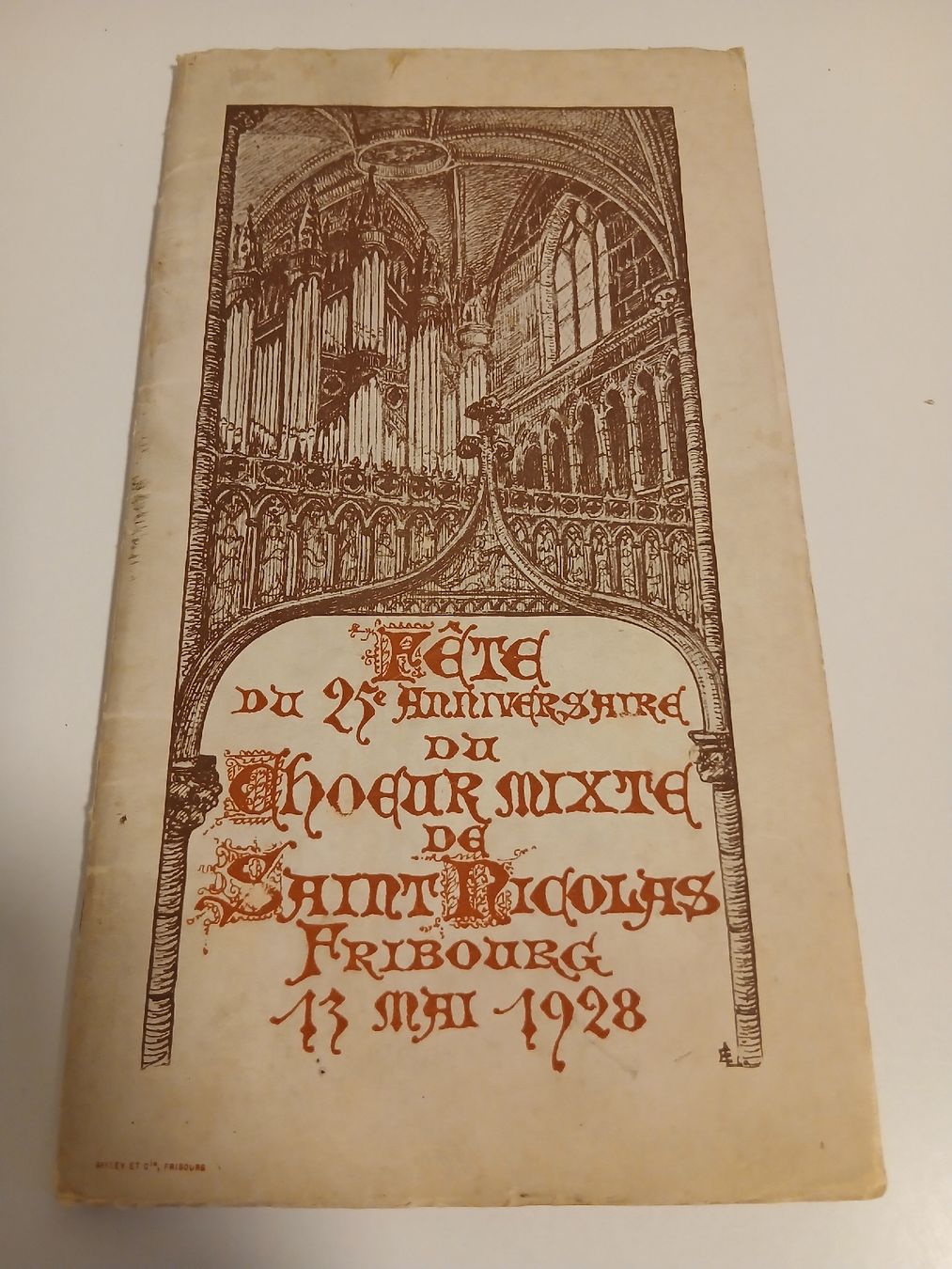 Bücher: Quelques Notes d'Histoire - Choeur Mixte St-Nicolas 1928 – Gebraucht aus Belfaux von frifri500 1