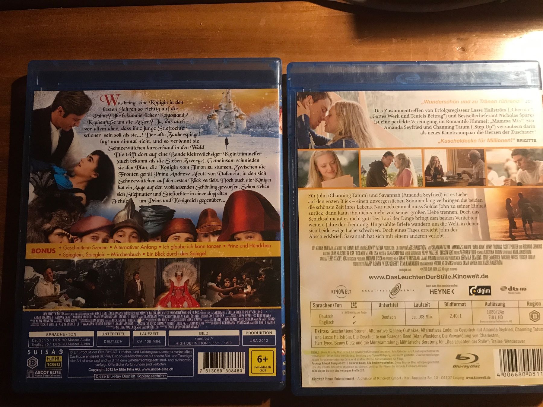 Tutti i DVDs: Spieglein Spieglein, Das Leuchten der Stille – Usato da Schliern b. Köniz venduto da Corinu59 1
