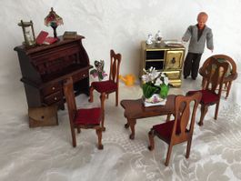 Älteres Puppenhaus Büro, Herrenzimmer