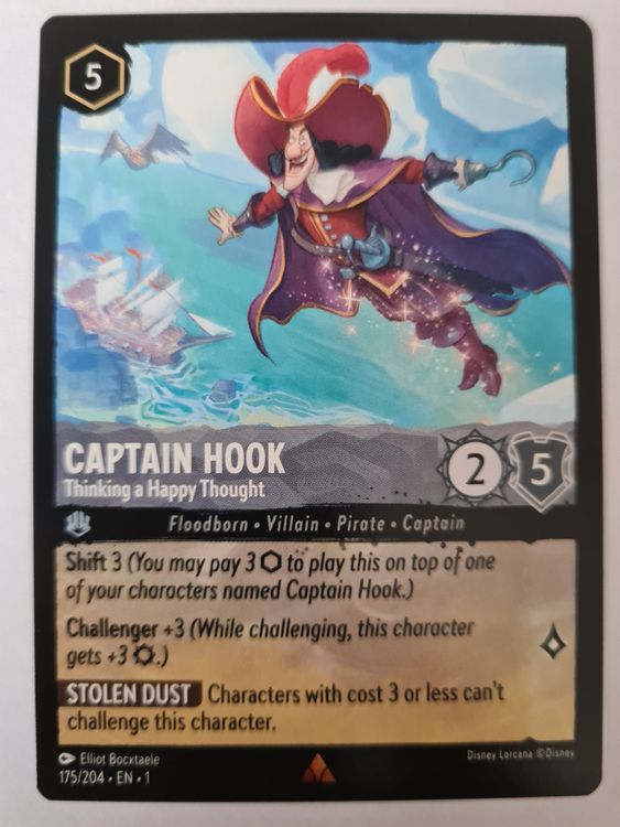 Lorcana, Captain Hook - Thinking A Happy Thought, 175