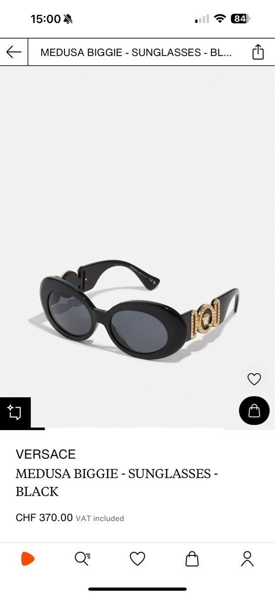 Versace Occhiali & Lenti: Versace Medusa Biggie Sunglasses Black – Usato da Glattpark (Opfikon) venduto da desidoe_ 3