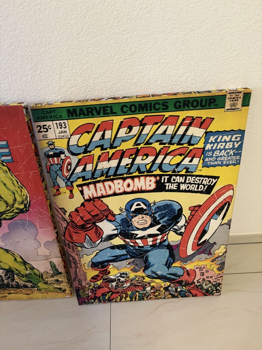 Foto & Immagini: Marvel Comics Leinwand Bilder: Avengers, Hulk, Captain A. – Usato da Meierskappel venduto da Cc19 2