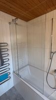 Duschwand Glas für Badewanne Badewannenaufsatz Koralle s400