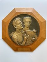 Huguenin.Plaque en bronze Beethoven sculpture. Le Locle ART