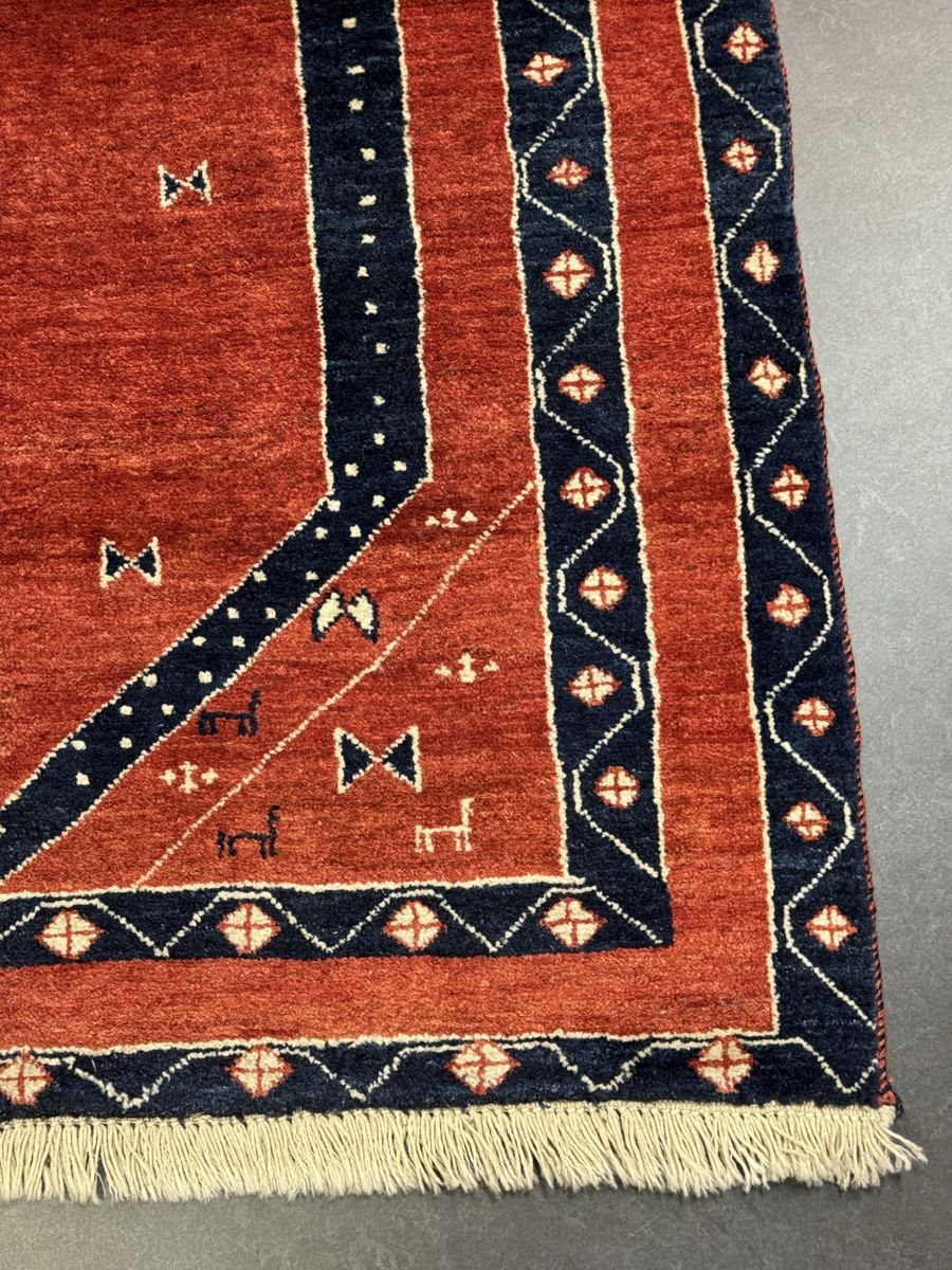 Tappeti: Gabbeh rot / dunkelblau – Nuovo (secondo la descrizione) da Liestal venduto da galerie_nategh 4
