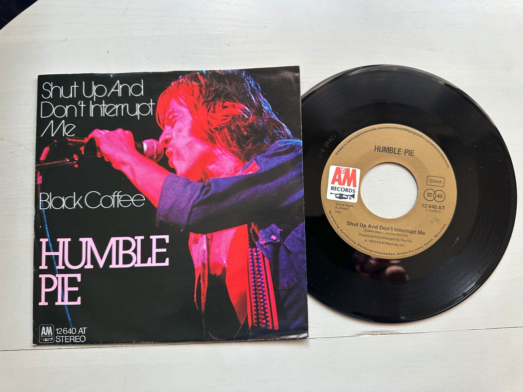 Dischi in vinile: HUMBLE PIE tolle Single Shut up and MARRIOTT FRAMPTON PETER – Usato da Basel venduto da Partridge