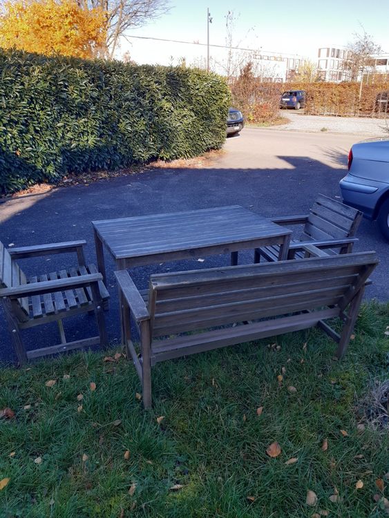 Gartentisch mit Bank und 2 Stühlen Kaufen auf Ricardo