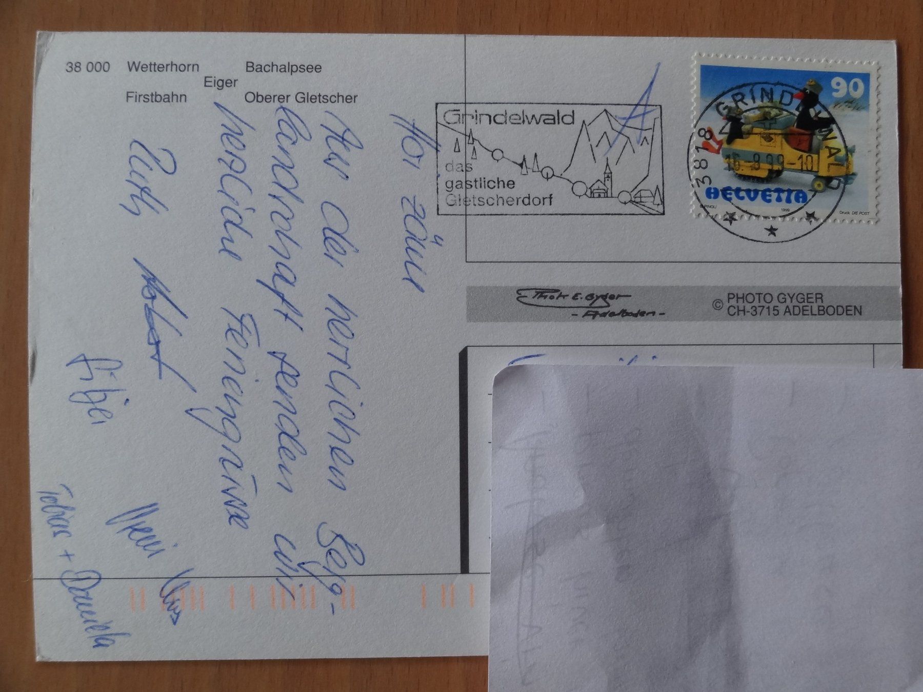 Cartoline postali: Grindelwald années 90 – Usato da St Léonard venduto da Riglin 1