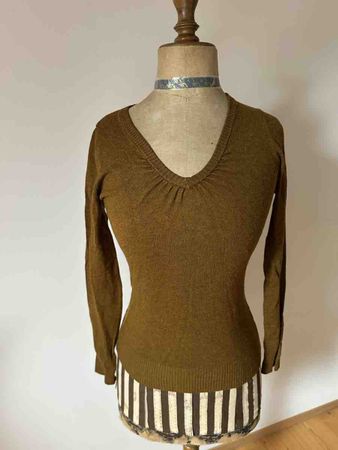 Damen Pullover goldbraun von Zebra Knit Grösse M