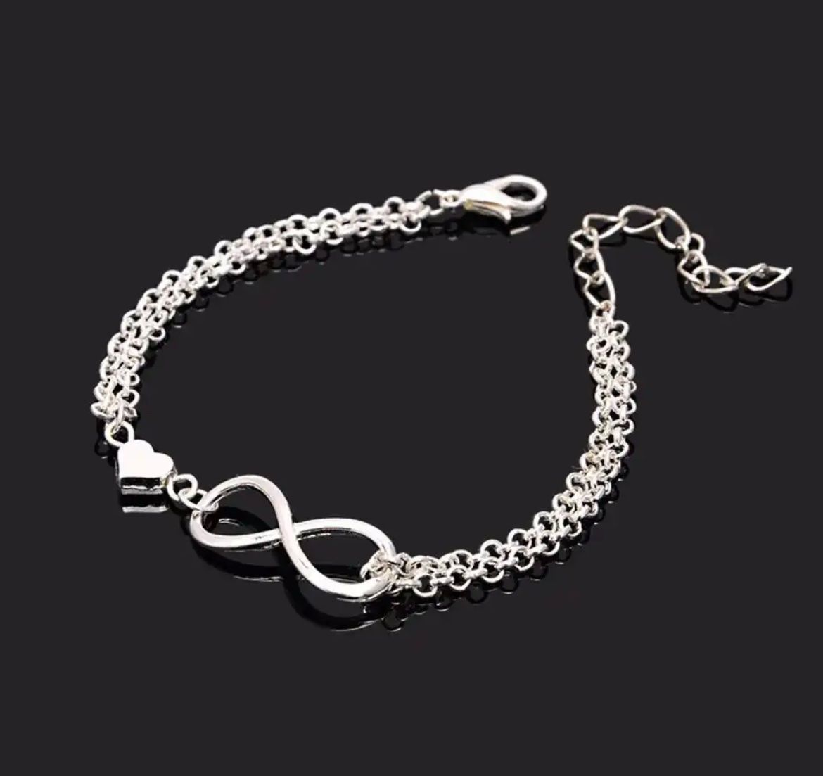 Armbänder & -reifen: Edelstahl Unendlichkeit Armbad in Silber – Neu und originalverpackt aus Oberegg von Alepokemon