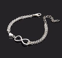 Edelstahl Unendlichkeit Armbad in Silber