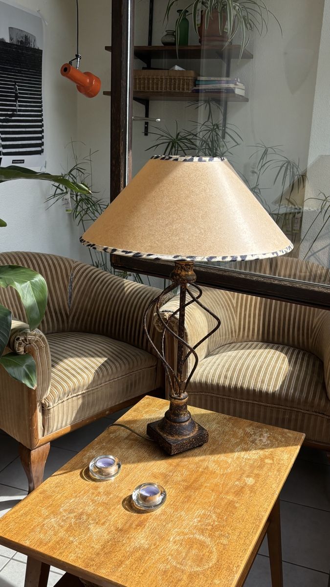 Lampade: Vintage Table Lamp with Leopard Print  – Usato da Basel venduto da art_859w 1
