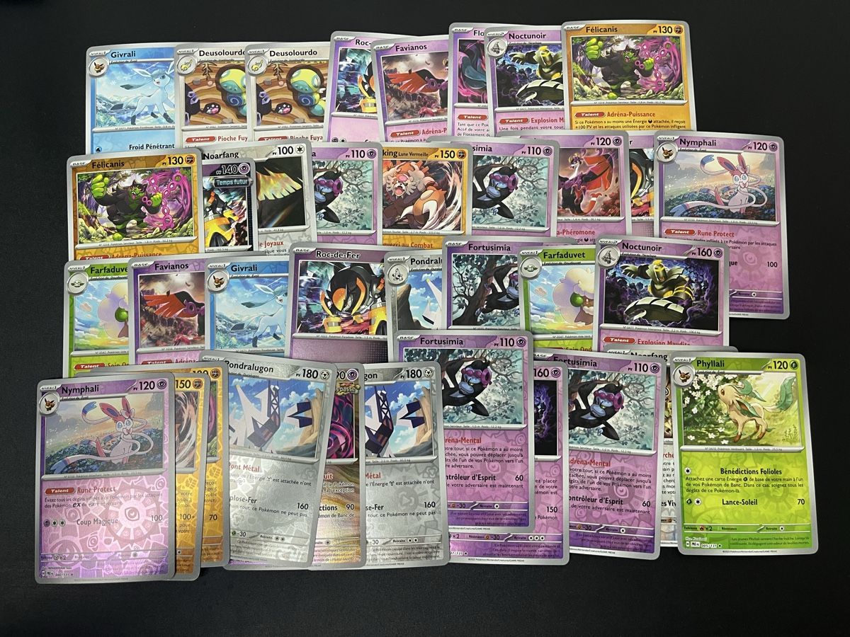 Pokémon Cartes à collectionner: 36 carte Pokémon Rare Reverse EV Évolution Prismatique FR – Neuf (Voir description) à Les Avanchets par lunedeneige.shop