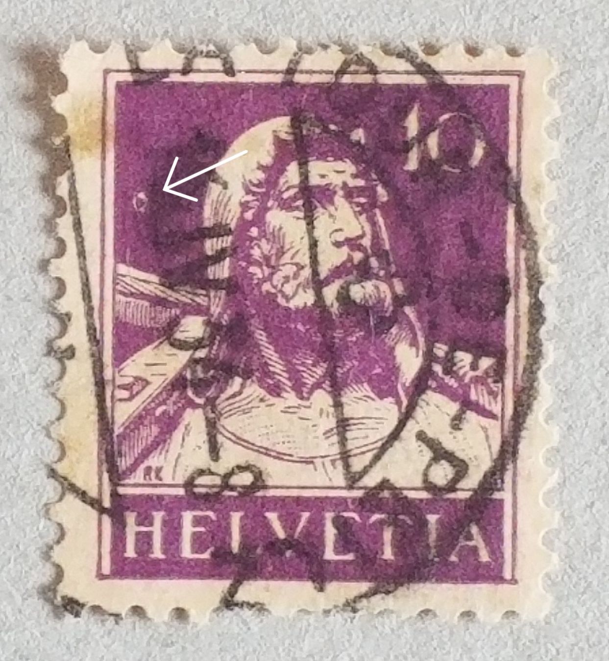 Alle Briefmarken: 1418) Abart kleiner Putzer selten – Gebraucht aus Baden von Eggi