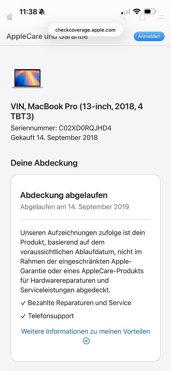 Apple Notebooks: MacBook Pro 2018 13" Zoll 16/256 – Gebraucht aus Zug von subaru1942 3