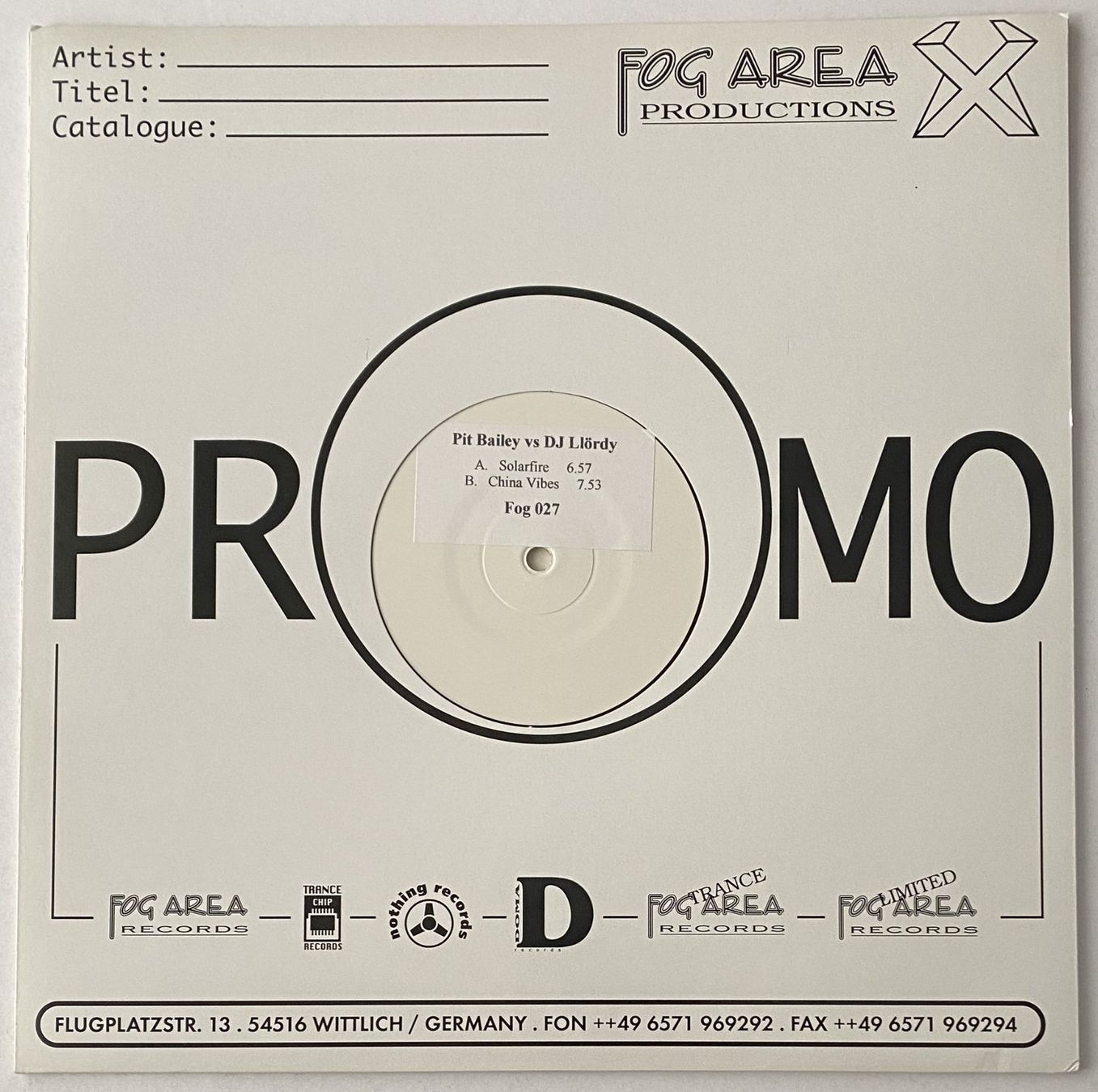 Dischi in vinile: Pit Bailay Vs DJ Llördy, Solarfire (Trance) – Nuovo (secondo la descrizione) da Flums venduto da Empe1