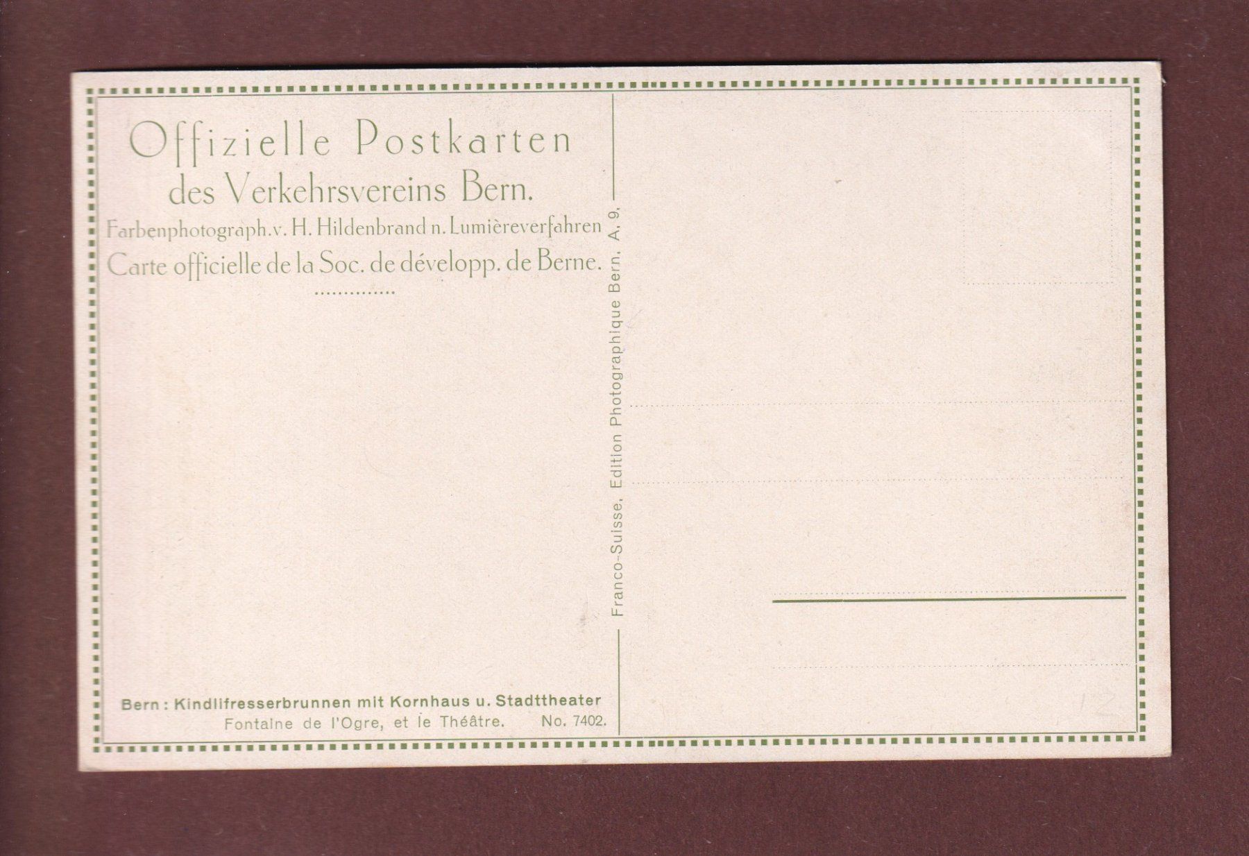 Cartoline postali: BERN - Kindlifresserbrunnen – Usato da Pully venduto da nicecards 1