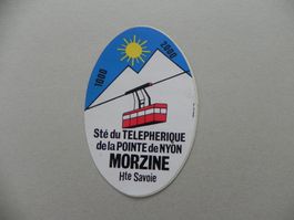 Abziehbild Kleber ca. Jahr 1980 Schwebebahn Morzine Bahn