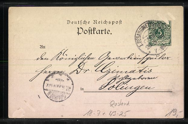 Cancelleria postale: Cassel, 1. Gesangwettstreit Deutscher M – Usato da Berlin venduto da bartko-reher 1