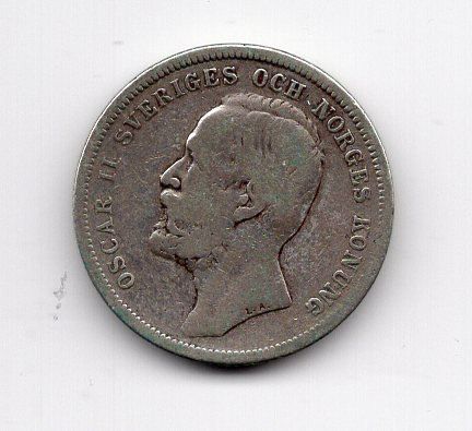 Alle Münzen: (2281) Schweden, 1 Krone 1897 – Gebraucht aus Rüthi (Rheintal) von erdnuessli1 1