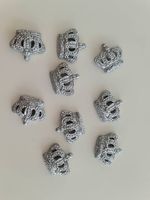 Silberne glitzernde Kronen zum Basteln 