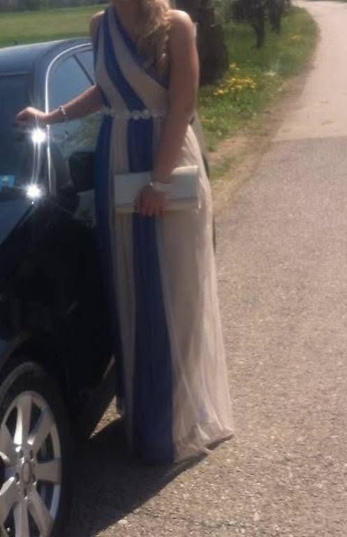 Vestiti: Abendkleid one shoulder, griechisch blau-beige – Usato da Würenlingen venduto da iva_y2q7 1