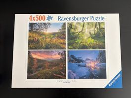 4x 500er Ravensburger Jahreszeiten Puzzle