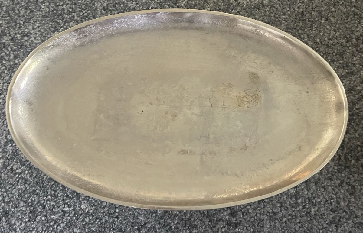 Piatti di portata: Servier Platte Holzfuss oval ,Vintage – Usato da Au ZH venduto da Jaggy4 2