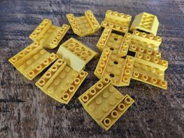 lego 4854 lot de 12 pièces Yellow Slope, Inverted 45 4 x 4