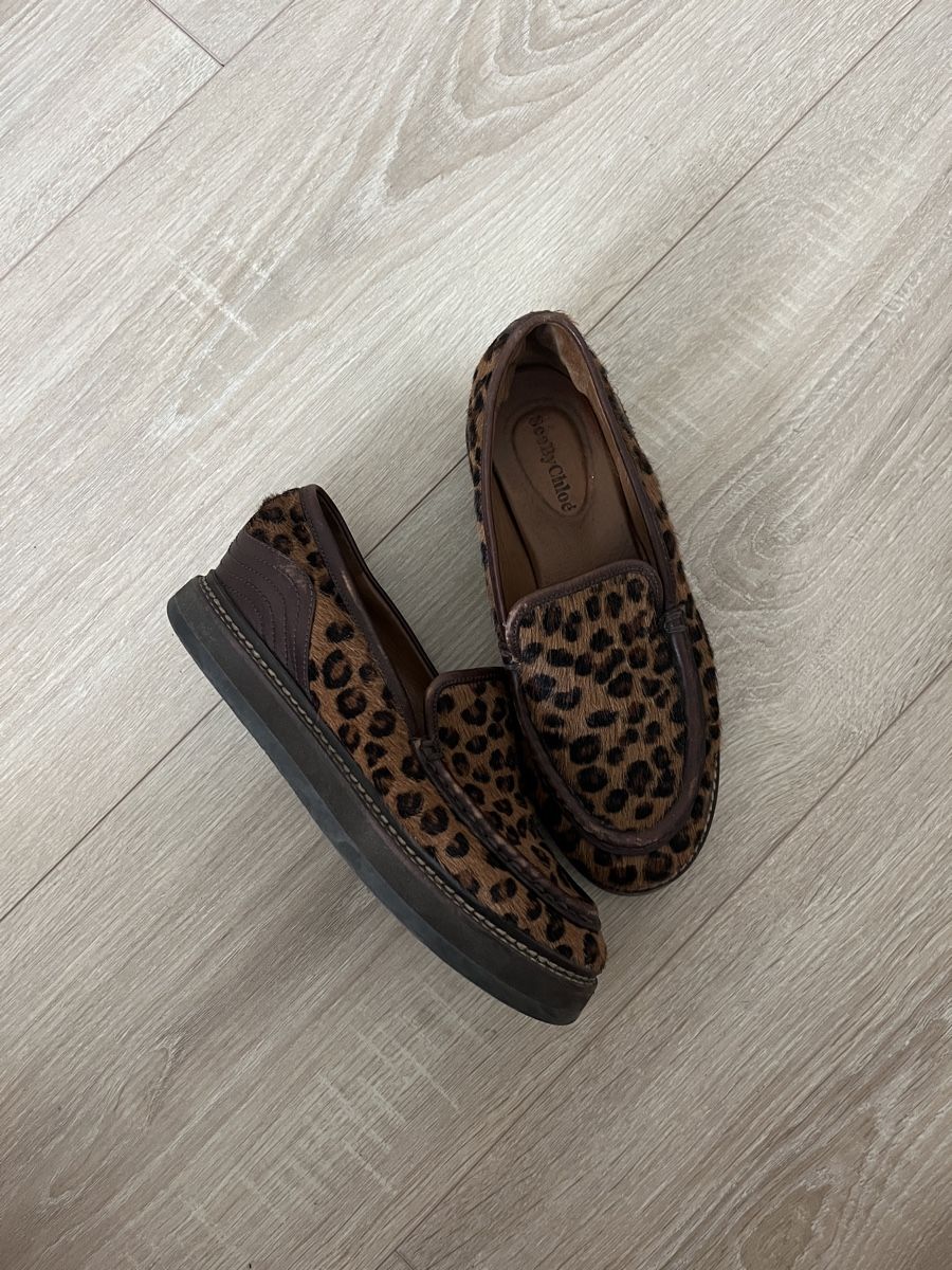 Chloé Scarpe da donna: Chloé Leopard Leather Shoes, 38 – Usato da Zürich venduto da cbraunsc