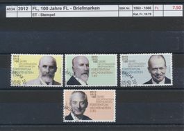2012 FL, "100 Jahre FL - Briefmarken", ET - Stempel