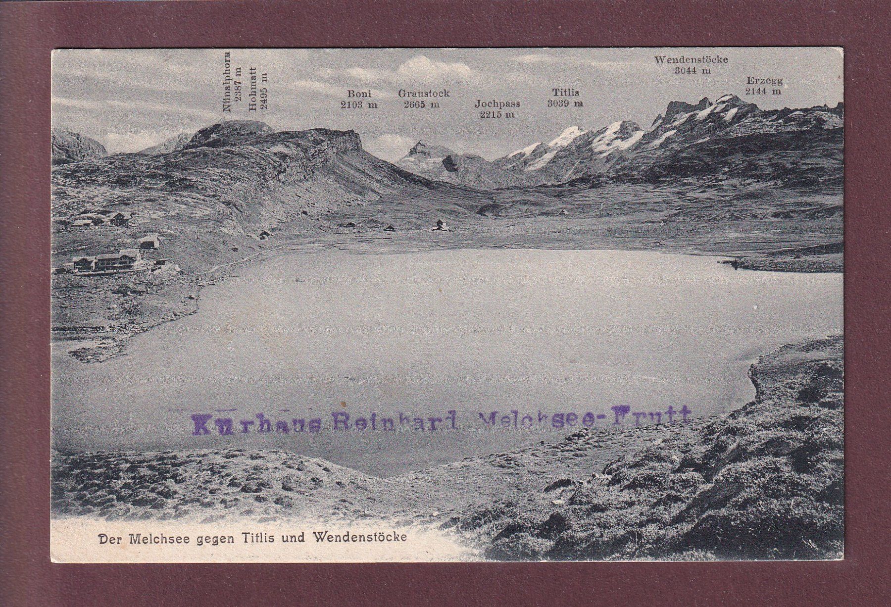 Cartoline postali: MELCHSEE - Wendenstöcke - 1908 – Usato da Pully venduto da nicecards