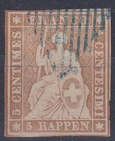 +++Schöner Strubel 22B, SBK 280.-, seltene, blaue Raute+++