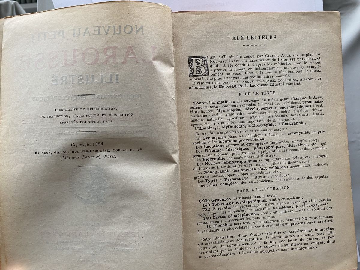 Libri: France, Ancien dictionnaire Larousse – Usato da Corsier-sur-Vevey venduto da Ginoarturo 3