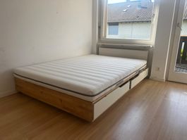 IKEA MANDAL Bett 140 × 200 cm mit 4 Schubladen