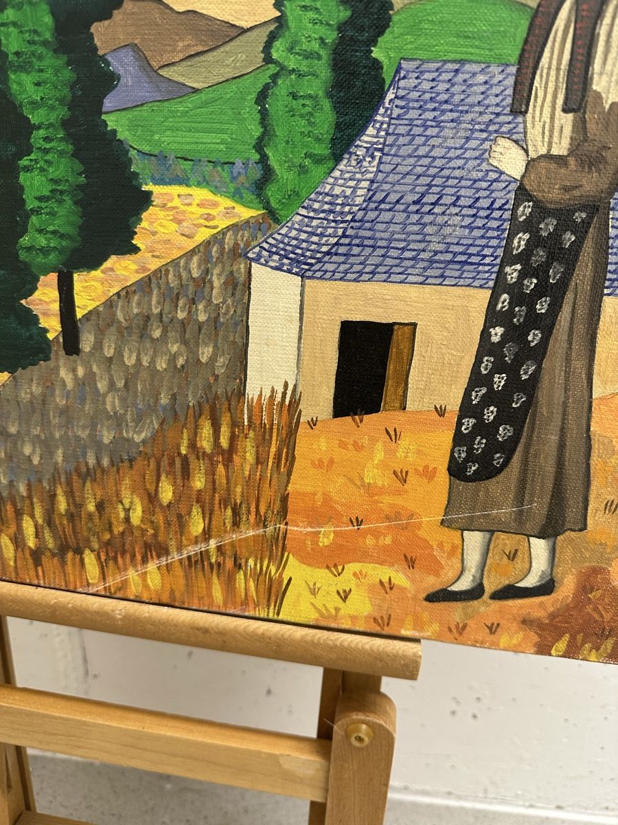 Gemälde: Gemälde "Frauen in Tracht" 1968 Landschaft – Gebraucht aus Ebikon von Gaenggeliwaar 5