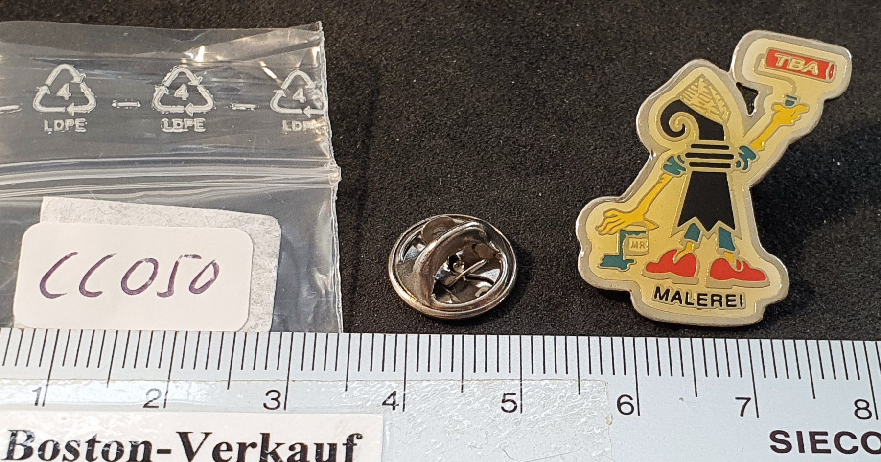 Placchette & Badge: CC050 - Pin TBA Basel MR Malerei Baslerstab – Usato da Reinach BL venduto da Boston-Verkauf 1