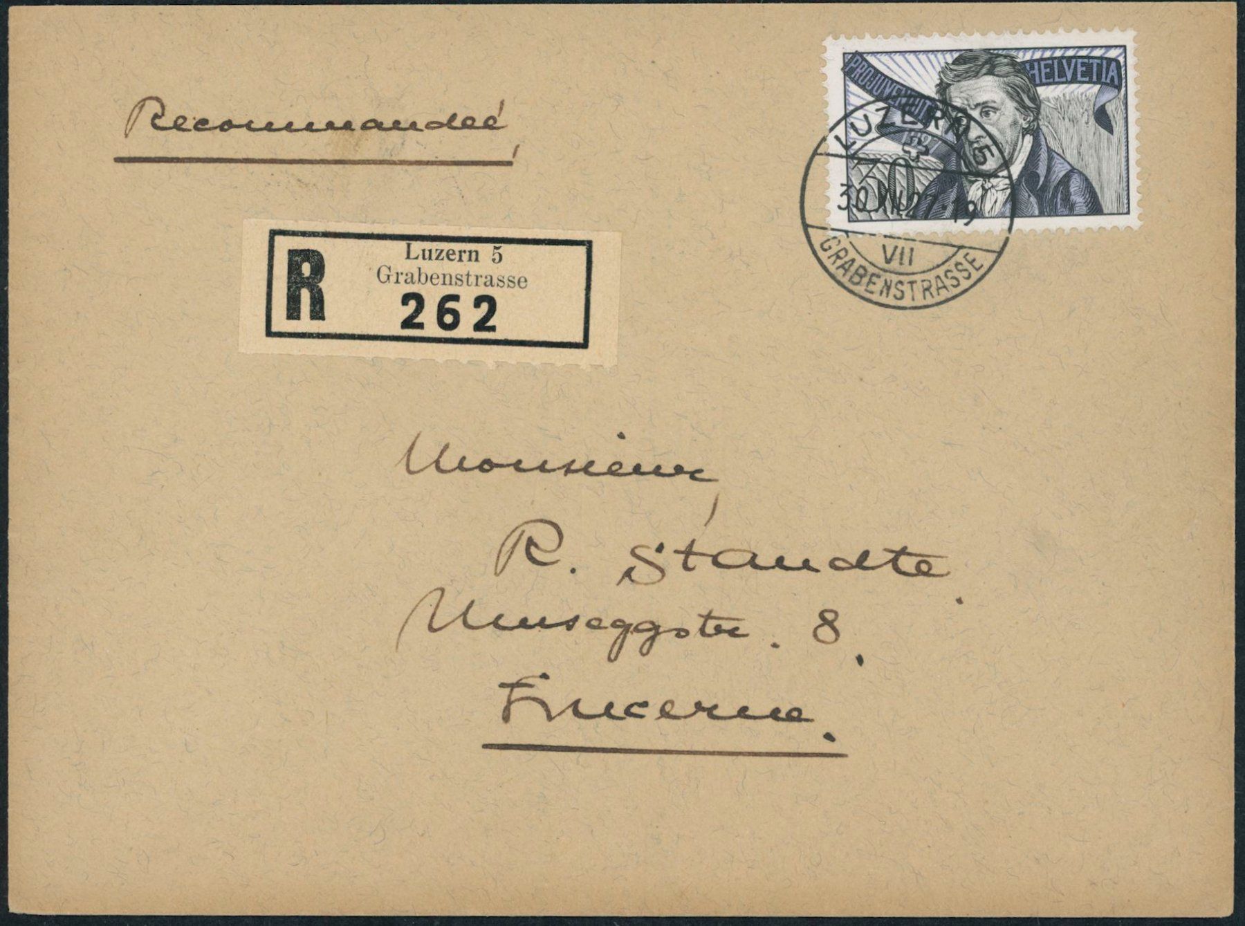 Alle Briefmarken: 1927 - Pro Juventute - Brief - EF – Gebraucht aus Schindellegi von leecollect