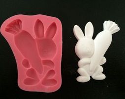 Giessform Silikonform Hase mit Karotte