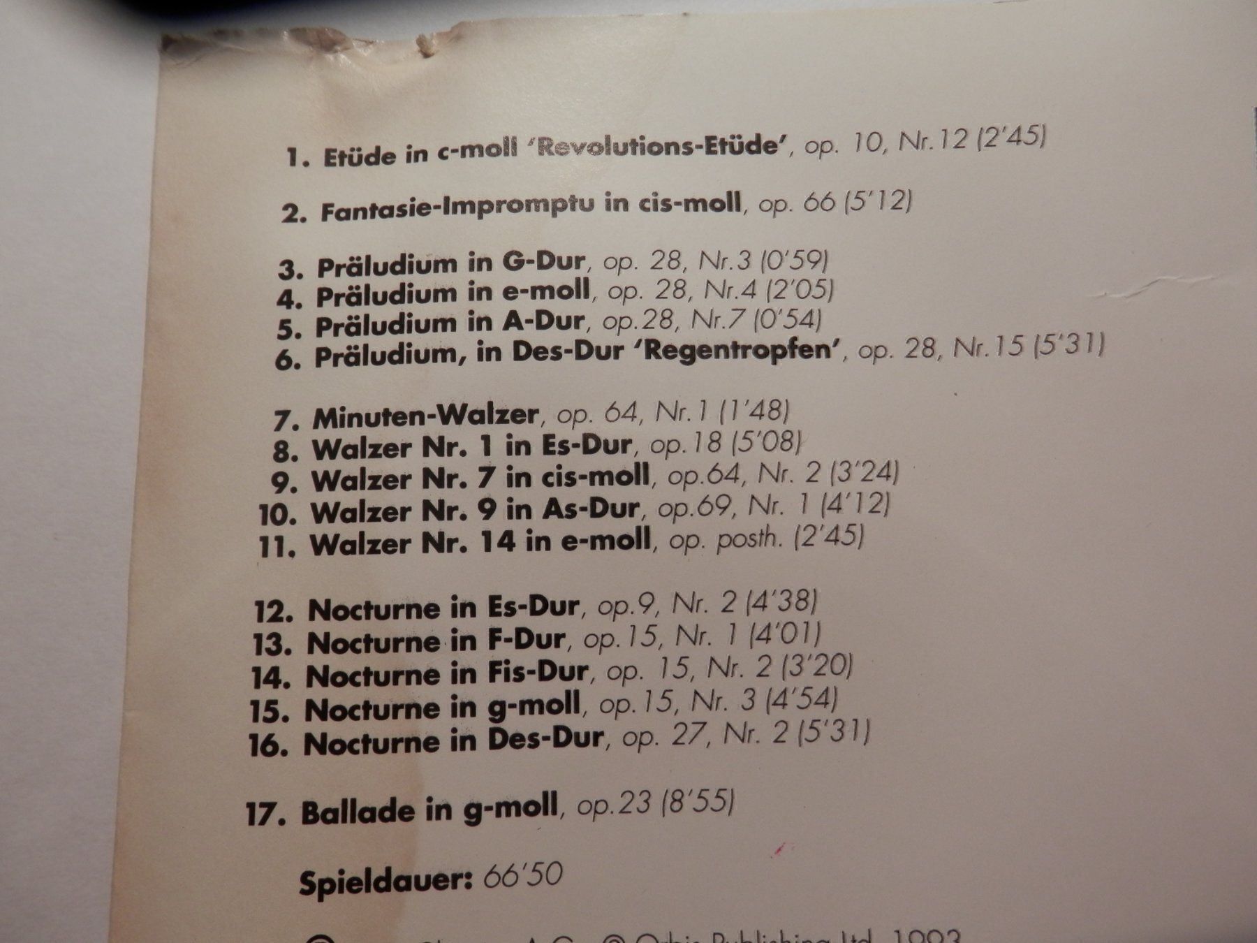 CD: CD Klassik Sammlung Chopin – Usato da Weiach venduto da weiach82 1