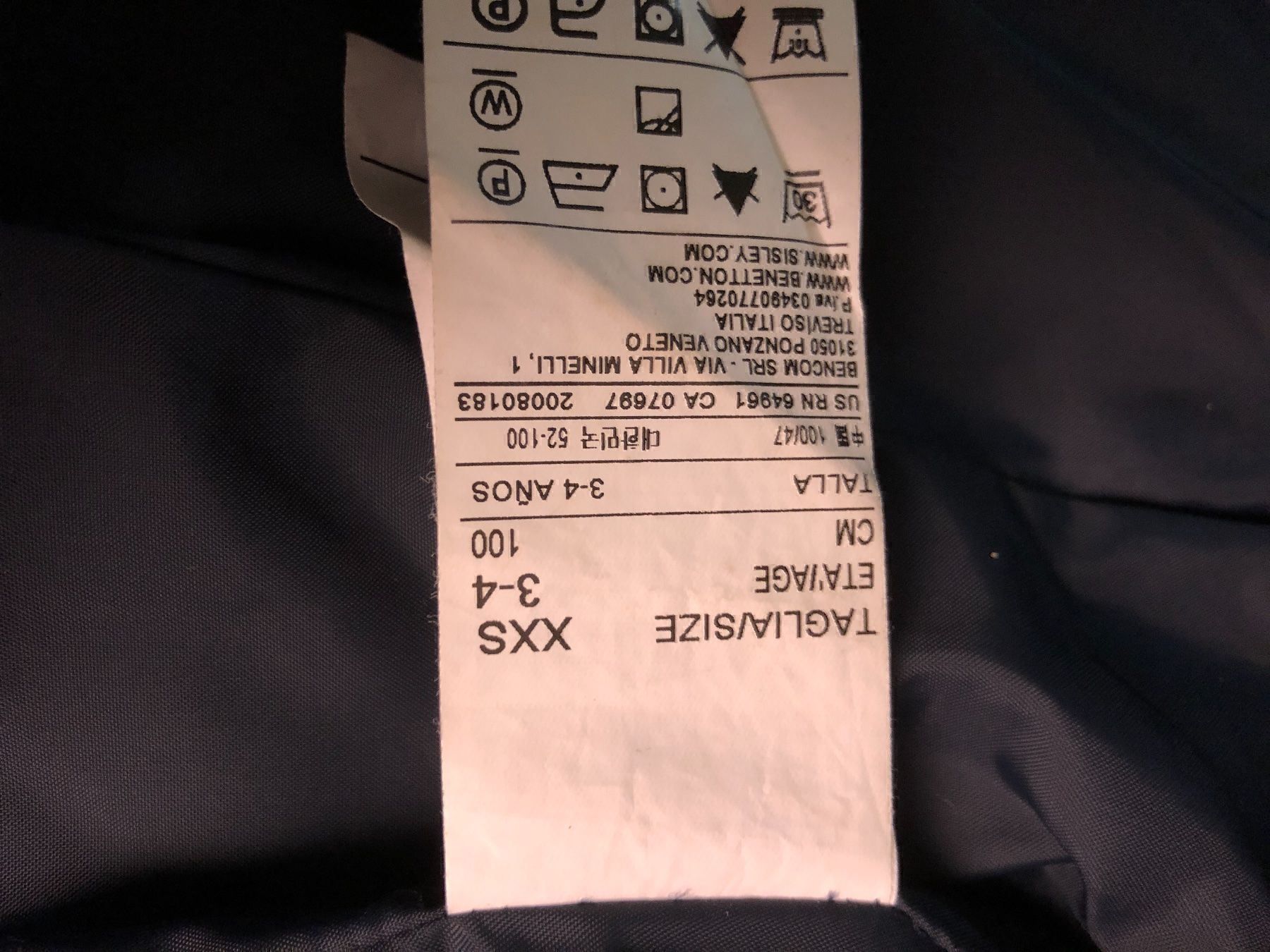Benetton Vestes & Manteaux: Benetton Steppjacke Gr.100 – D'occasion à Obergerlafingen par cabo4 3