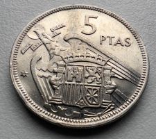 Spanien 5 Peseten 1957-72 im Stern